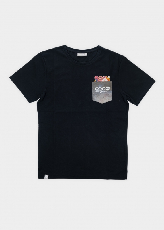 T-Shirt "egoFM Pocket" - schwarz, unisex